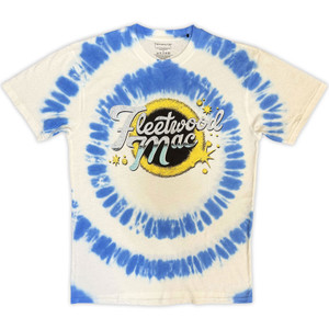 Fleetwood Mac Unisex T-Shirt: Logo Spiral (White) (Wash Collection)