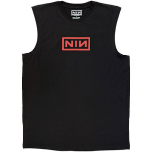 Nine Inch Nails Unisex Vest T-Shirt: Red Logos (Black) (Back Print)