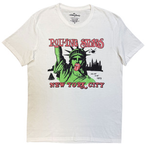 The Rolling Stones Unisex T-Shirt: New York City 1972 (White)