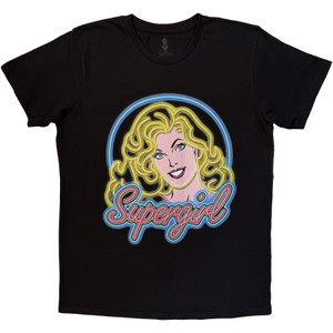 DC Comics Unisex T-Shirt: Supergirl Neon (Black)