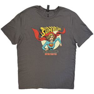 DC Comics Unisex T-Shirt: Supergirl Does Everything (Charcoal Grey)