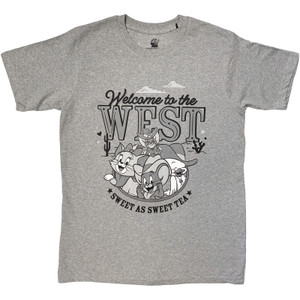 Tom & Jerry Unisex T-Shirt: Welcome To The West (Grey)