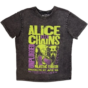 Alice In Chains Unisex Stone Wash T-Shirt: Unplugged Dog (Charcoal Grey)