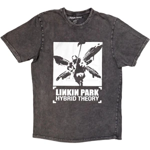 Linkin Park Unisex Stone Wash T-Shirt: Soldier Hybrid Theory (Charcoal Grey)