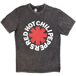 Red Hot Chili Peppers Unisex Stone Wash T-Shirt: Classic Asterisk (Charcoal Grey)