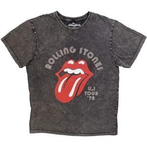 The Rolling Stones Unisex Stone Wash T-Shirt: US Tour '78 (Charcoal Grey)