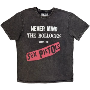 The Sex Pistols Unisex Stone Wash T-Shirt: Never Mind The Bollocks Original Album (Charcoal Grey)