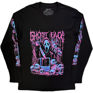 Ghostface Unisex Long Sleeve T-Shirt: Metal (Black)