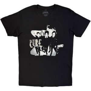 The Cure Unisex Carbon T-Shirt: 40 Years Band Photo (Black)