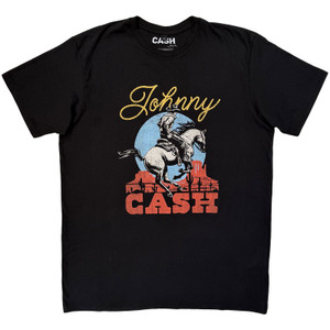 Johnny Cash Unisex Carbon T-Shirt: Cowboy (Black)
