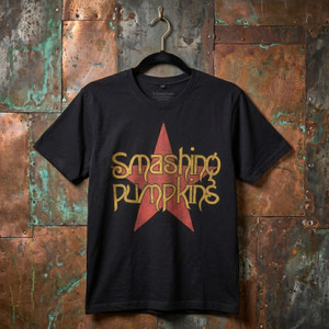 The Smashing Pumpkins Unisex Carbon T-Shirt: Rock Invasion (Black) (Back Print)