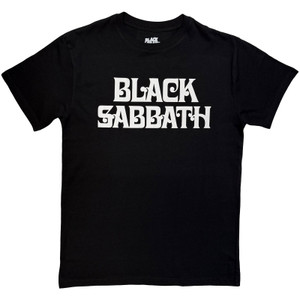 Black Sabbath Unisex T-Shirt: Curly Logo Mono (Black)