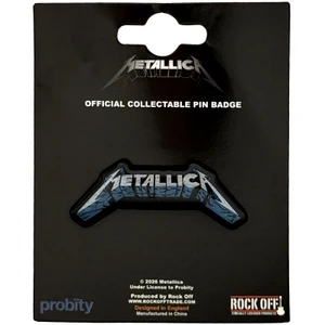 Metallica Pin Badge: Blue Shadow Logo