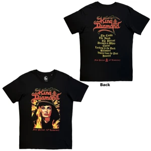 King Diamond Unisex T-Shirt: Fatal Portrait (Black) (Back Print)