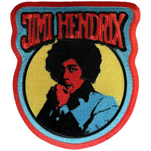 Jimi Hendrix Woven Patch: Vintage Circle