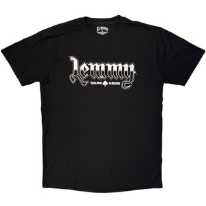 Lemmy Unisex T-Shirt: Logo Mono (Black)