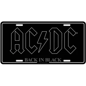 AC/DC Number Plate: Back In Black
