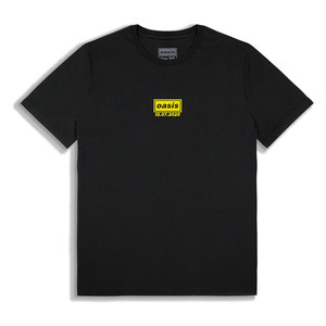 Oasis Unisex T-Shirt: Manchester 12 July Event (Black) (Back Print & Ex-Tour)