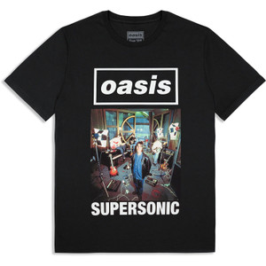 Oasis Unisex T-Shirt: Supersonic Single Cover (Black) (Ex-Tour)