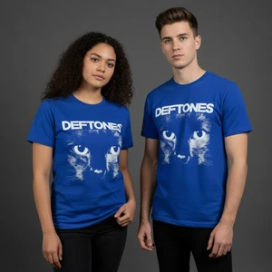 Deftones Unisex Unplugged T-Shirt: Sphynx (Blue) (Back Print)