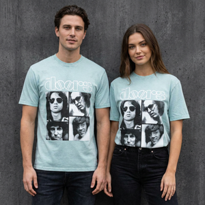 The Doors Unisex Unplugged T-Shirt: Squares Wash (Green)