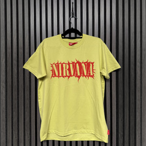 Nirvana Unisex Unplugged T-Shirt: In Utero Angel (Green) (Back Print)