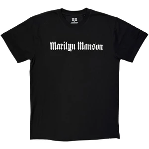 Marilyn Manson Unisex T-Shirt: Logo Mono (Black)