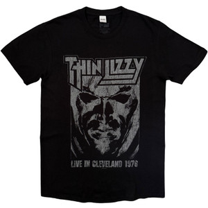 Thin Lizzy Unisex T-Shirt: Jailbreak Live In Cleveland '76 (Black)