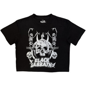 Black Sabbath Ladies Crop Top: Dancing (Black)