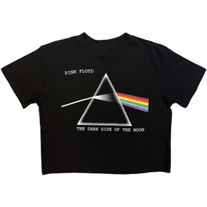Pink Floyd Ladies Crop Top: DSOTM Courier (Black)