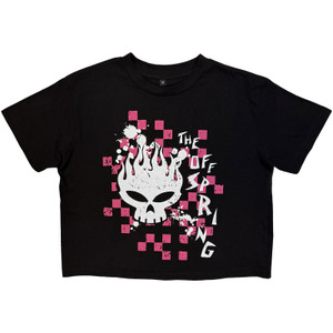 The Offspring Ladies Crop Top: Checkmate (Black)