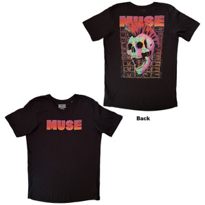 Muse Unisex T-Shirt: Punk Skull (Black)