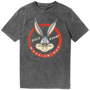 Looney Tunes Unisex Stone Wash T-Shirt: Made in NYC (Charcoal)
