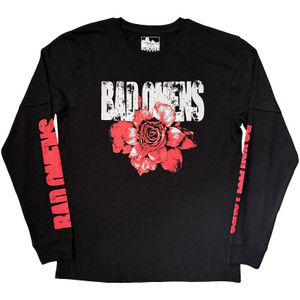 Bad Omens Unisex Layered Long Sleeve T-Shirt: Do You Feel Love? (Black) (Sleeve Print)