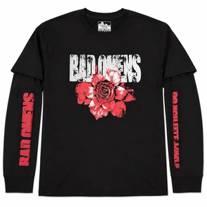 Bad Omens Unisex Layered Long Sleeve T-Shirt: Do You Feel Love? (Black) (Sleeve Print)
