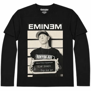 Eminem Unisex 2 In 1 Layered Long Sleeve T-Shirt: Arrest (Black)