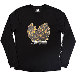 Wu-Tang Clan Unisex Layered Long Sleeve T-Shirt: Enter The Wu-Tang (Black) (Sleeve Print)