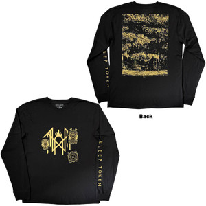 Sleep Token Unisex Layered Long Sleeve T-Shirt: Patch (Black) (Back & Sleeve Print)