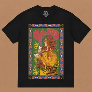 Pink Floyd Unisex T-Shirt: Marquee Poster '66 (Black)