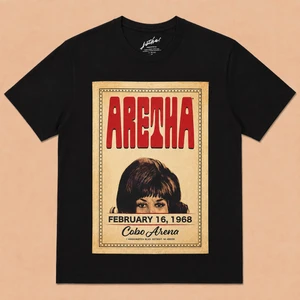 Aretha Franklin Unisex T-Shirt: Cobo Hall (Black)