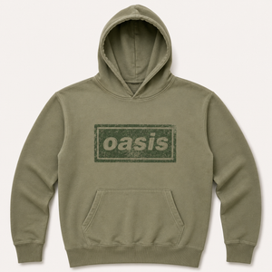 Oasis Lino Logo Unisex Green Hoodie