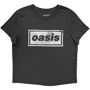 Oasis Ladies T-Shirt: Paint Logo (Charcoal Grey) (Ex-Tour)
