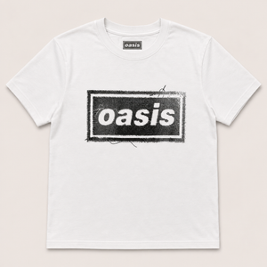 Oasis Ladies T-Shirt: Thread Logo (White) (Ex-Tour)