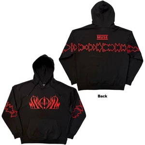 Muse Unisex Pullover Hoodie: The Wow Signal Outlines (Black) (Back Print)