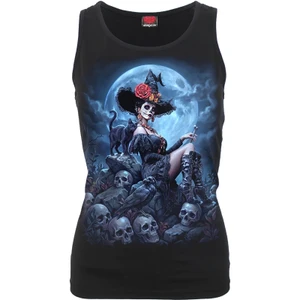 Spiral Ladies Vest T-Shirt: Night Of The Dead (Black)