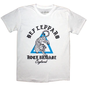 Def Leppard Unisex T-Shirt: Rock Brigade (White)