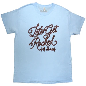 Def Leppard Unisex T-Shirt: Rocked Rope (Light Blue)