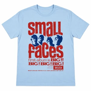 Small Faces Unisex T-Shirt: Big Big Big (Light Blue)