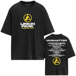 Linkin Park Unisex T-Shirt: Unshatter Tracklist (Black) (Back Print)