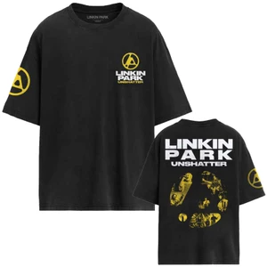 Linkin Park Unisex T-Shirt: Unshatter Pocket (Black) (Back Print)